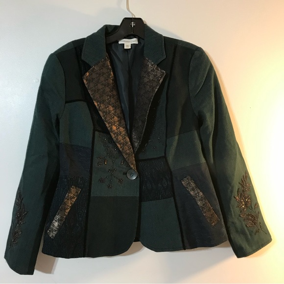 Coldwater Creek Autumn Patchwork Artsy Blazer - Picture 1 of 7